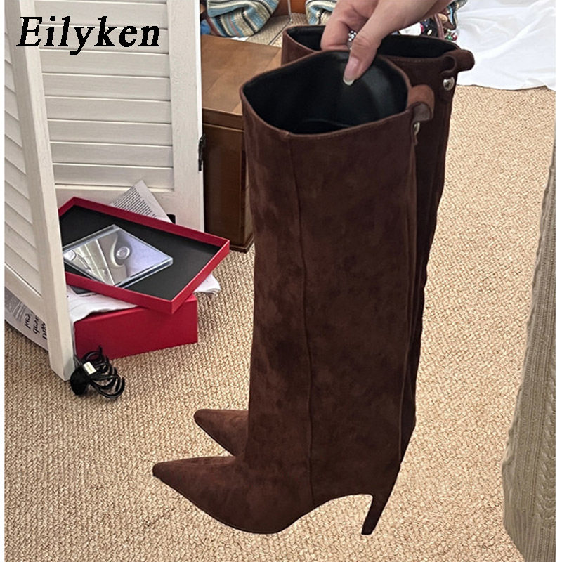 Knee High Boots Women - Eilyken Sexy Dunne Hoge Hakken Puntige