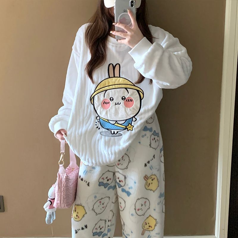 Cartoon Usagi fleece pyjamaset - Women Shoes Xxl recensie en prijs