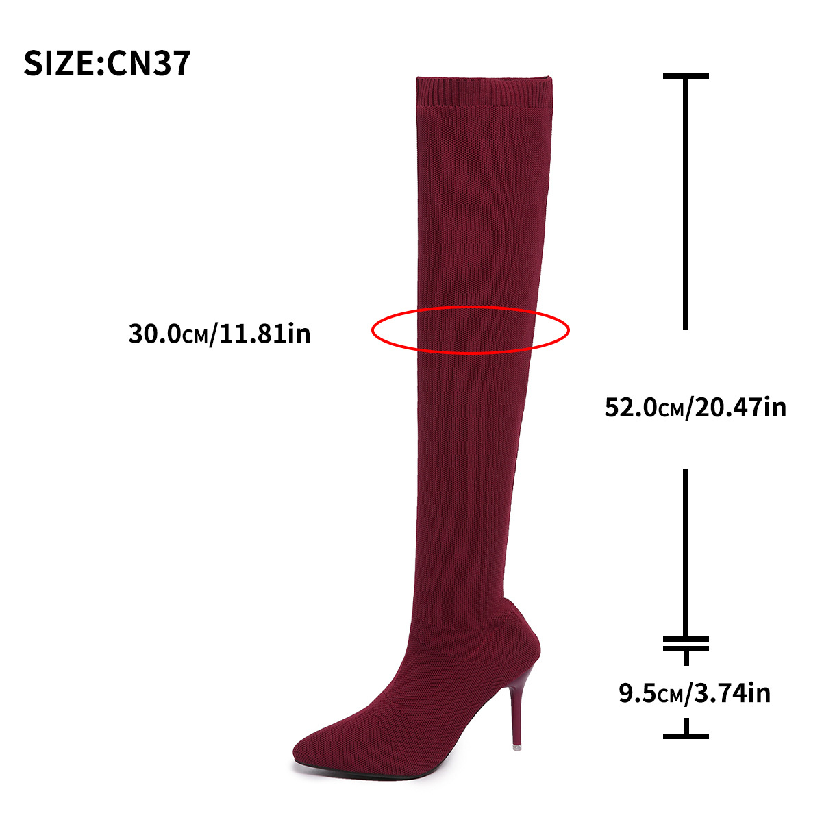 Overknee-soklaarzen, dames, du - Sock Boot Women recensie en prijs