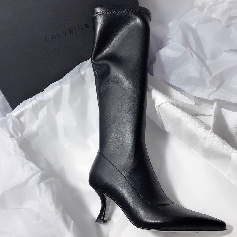 Herfst Nieuwe Stiletto Mode La - Knee High Boots Women recensie en prijs