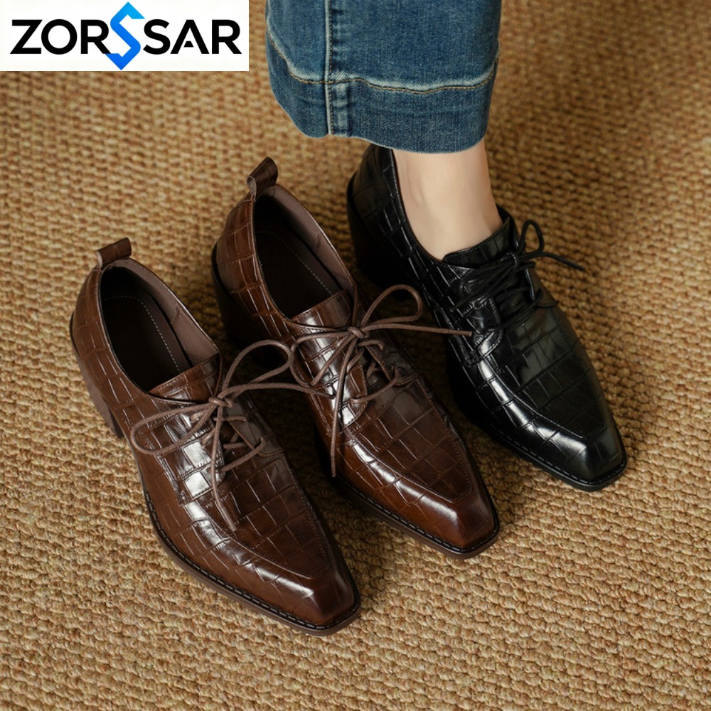 Dames schoenen van echt leer,  - Oxford Lace Up Women recensie en prijs