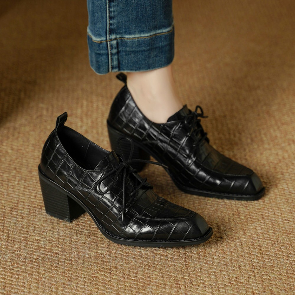 Dames schoenen van echt leer,  - Oxford Lace Up Women recensie en prijs