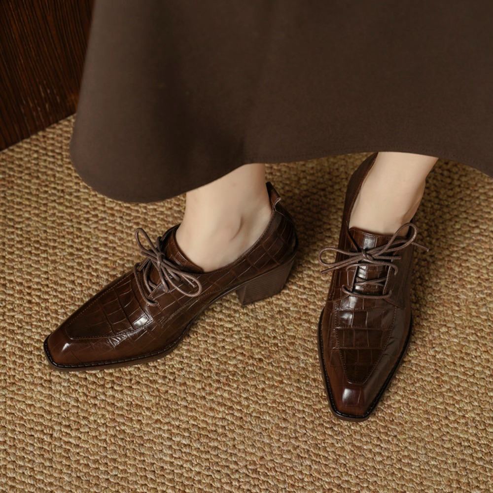 Dames schoenen van echt leer,  - Oxford Lace Up Women recensie en prijs